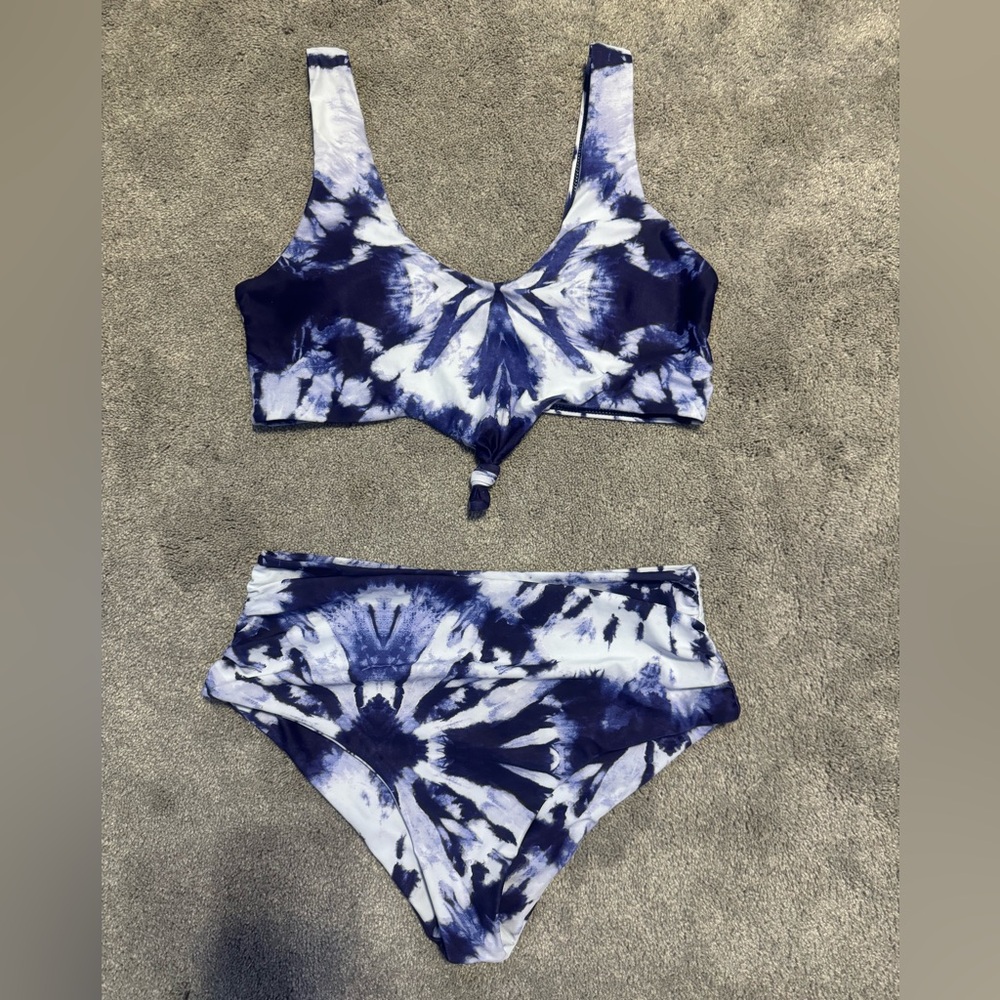 Tie-dye bathing suit